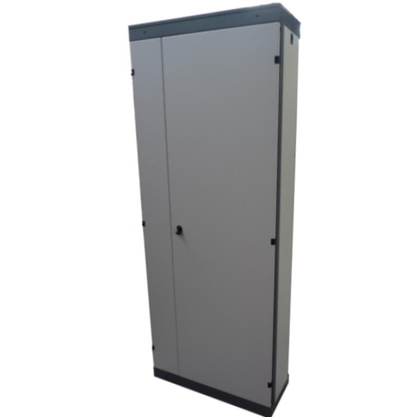 Cabinet 42U with full door, 19'' rack to right, top entry & locking  with key