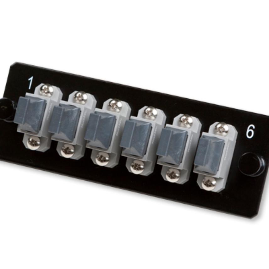 LANmark-OF Adaptor Plate 6 MTP Multimode Key Up Key Up Grey